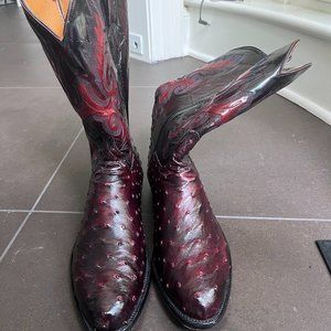 Custom-Made Full Quill Ostrich Lucchese Men's Cowboy Boots